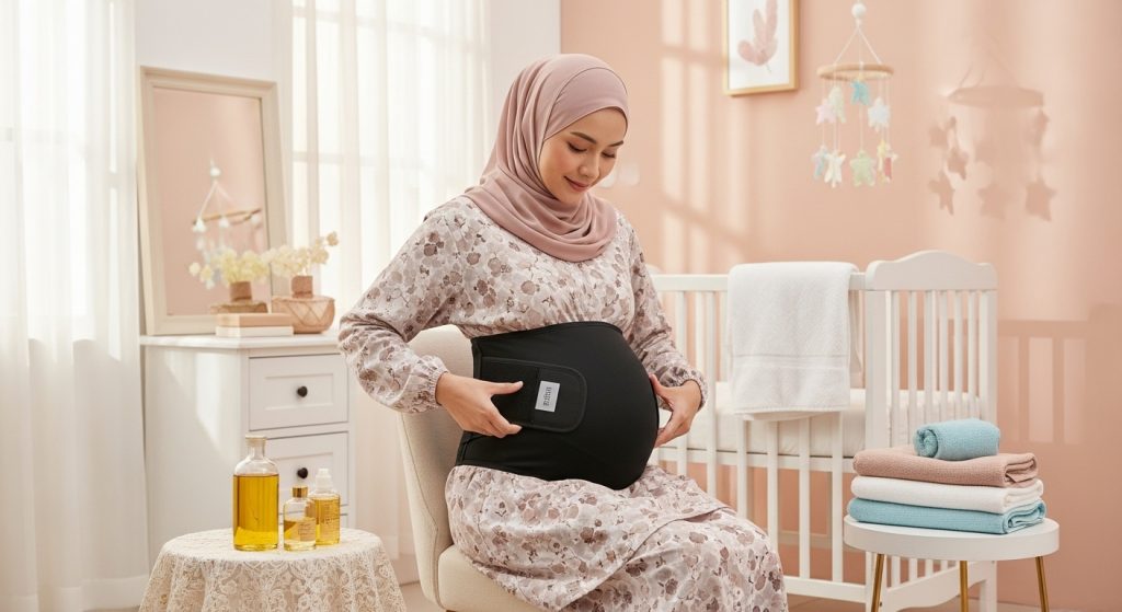 Ibu-pakai-Bengkung-Moden-1024x559 Jenis Bengkung Yang Sesuai Untuk Ibu Berpantang